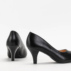 Чорні жіночі туфлі на підборах Aroni