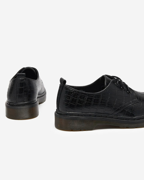 Чорні жіночі туфлі з тисненням Seniri - Взуття