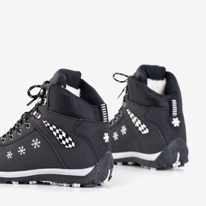 Чорні жіночі зимові черевики зі сніжинками Sniesavo - Взуття