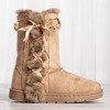 Коричневі еко-замшеві снігові черевики зі стрічкою Vitalina - Взуття