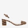 Коричневі насоси на зебрі a&#39;la zebra Evora - Взуття 1