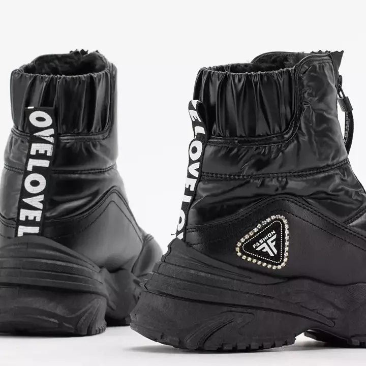 OUTLET Чорні жіночі спортивні снігові черевики Temora - Взуття