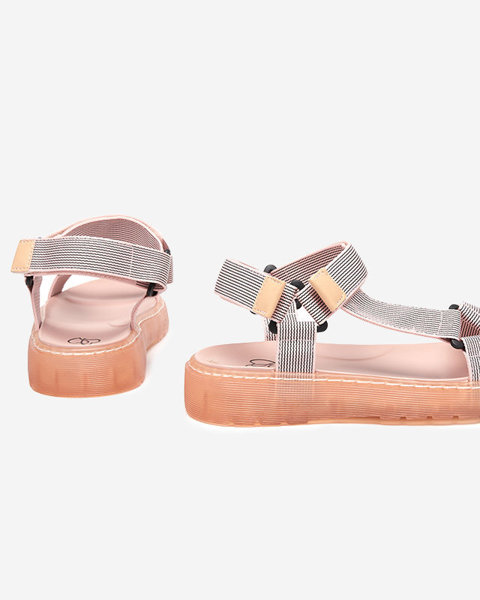 Рожеві жіночі сандалі на липучці Cinore - Взуття