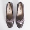 Сірі жіночі туфлі на низькій стійці Saloma - Взуття