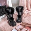 Снігові чоботи з хутра Вісконсін з чорного хутра - взуття