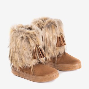 Світло-коричневі жіночі зимові чоботи з прикрасами Astride - Взуття