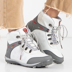 Жіночі білі черевики зі сніжинками Flakes  - Взуття