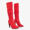 Жіночі червоні черевики до середини литок на посту Annika - Взуття
