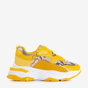 Жіночі жовті кросівки з тваринним принтом Symforiana  - Взуття 