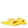 Жовті тапочки з фіанітом Анастасія - Взуття