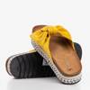 Жовті жіночі тапочки з бантом Кордеса - Взуття